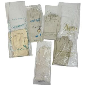 Vtg Analon Hansen Ladies 3 Elbow 2 Wrist Formal Cocktail Long Gloves‎ 6.5 7.5